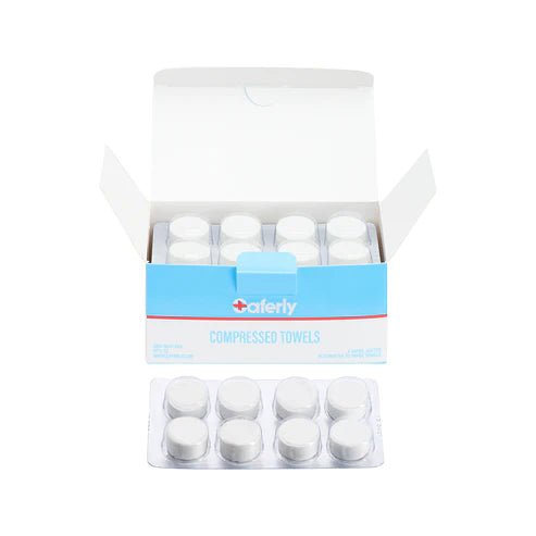 Saferly Lustra Compressed Towels — Box of 32