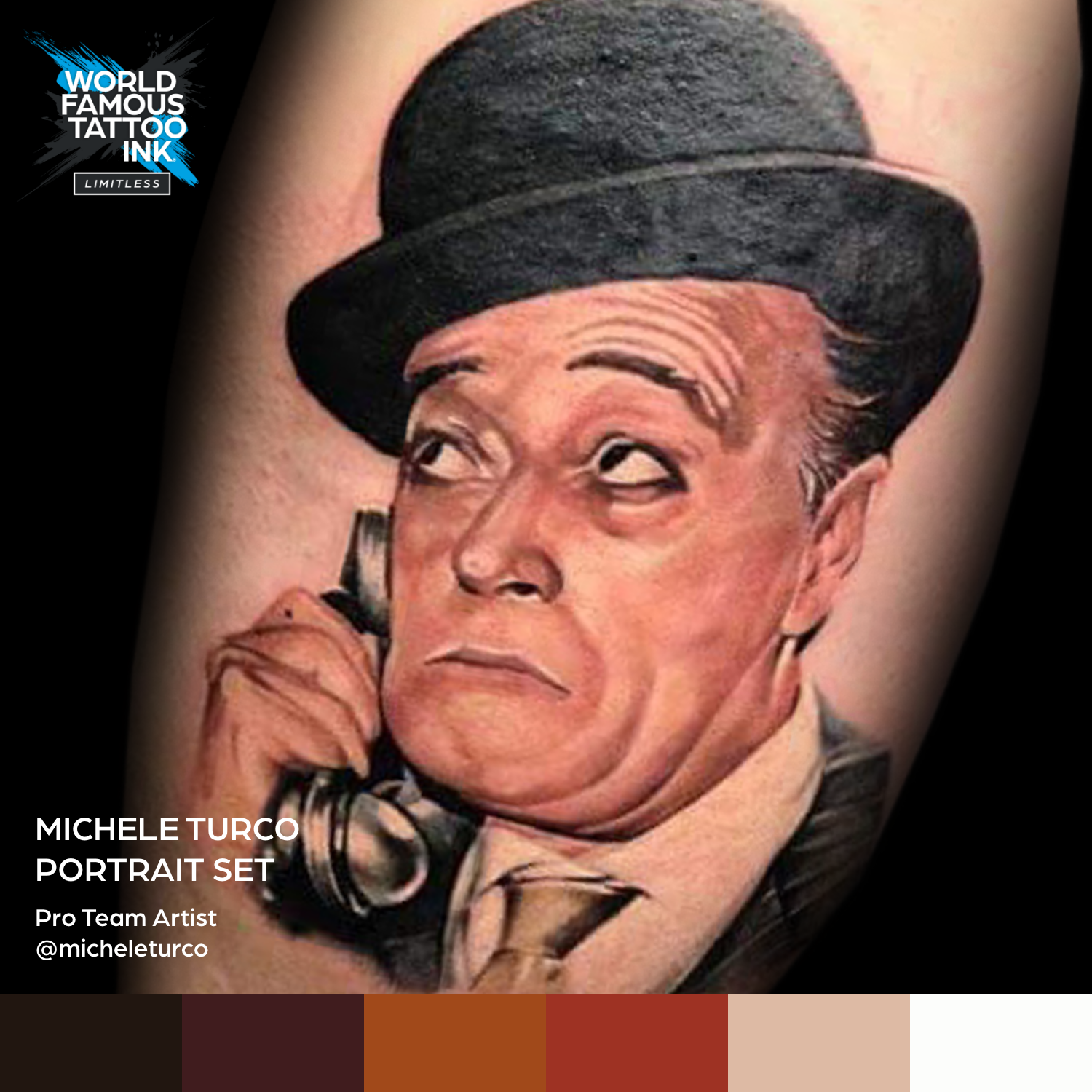 6 Color Michele Turco Portrait Set — World Famous Tattoo Ink — 1oz