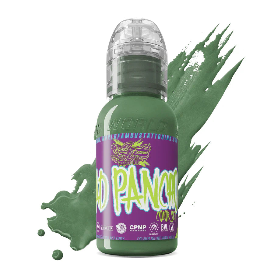 Pancho Medium Green — World Famous Tattoo Ink — Pick Size