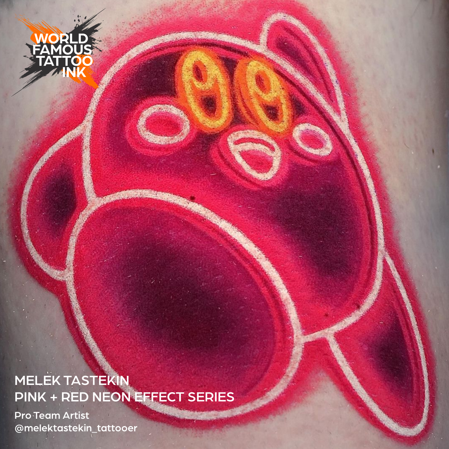 Melek Tastekin Pink Neon Effect Series — World Famous Tattoo Ink — 1oz
