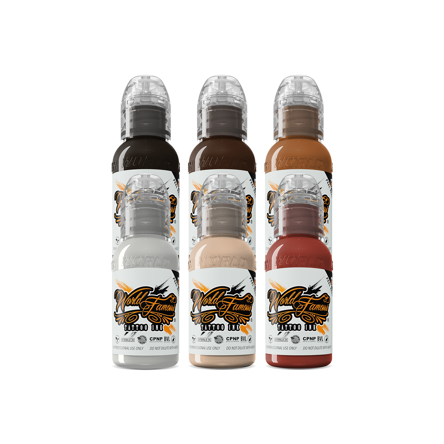 6 Color Michele Turco Portrait Set — World Famous Tattoo Ink — 1oz