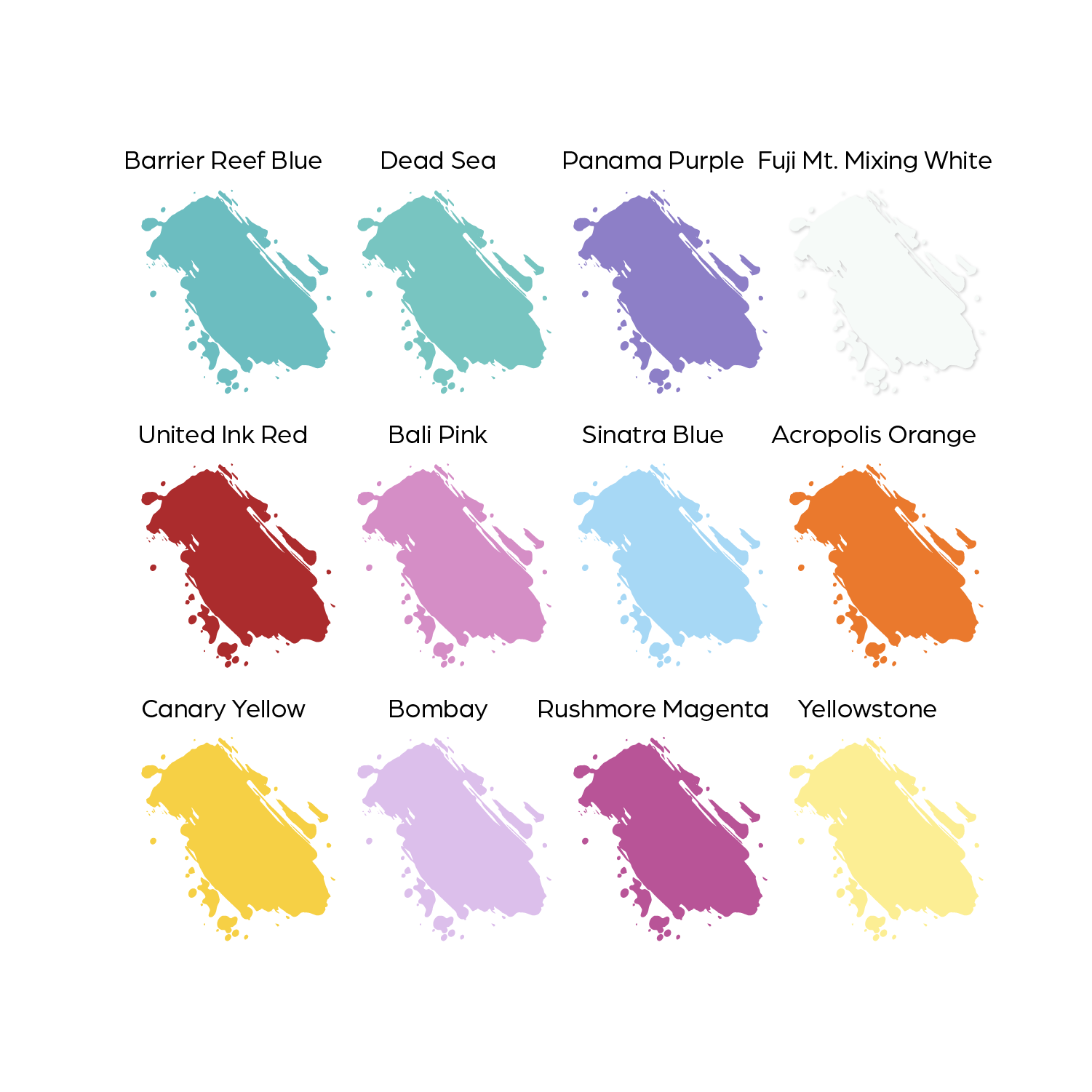 12 Color Pastel Set — World Famous Tattoo Ink — 1oz