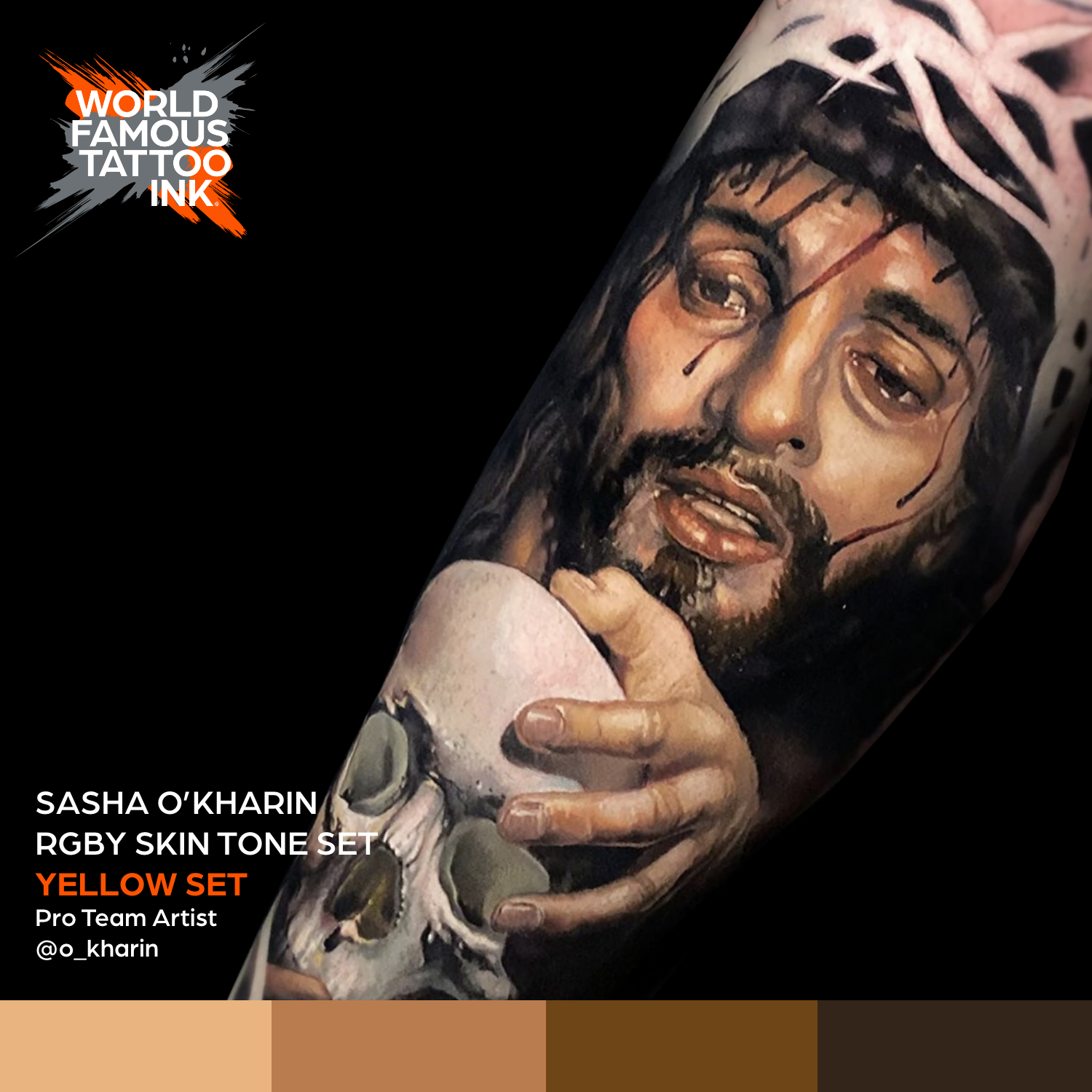 Sasha O’Kharin RGBY Skin Tone Yellow Mini Set of 4 Colors — World Famous — 1oz