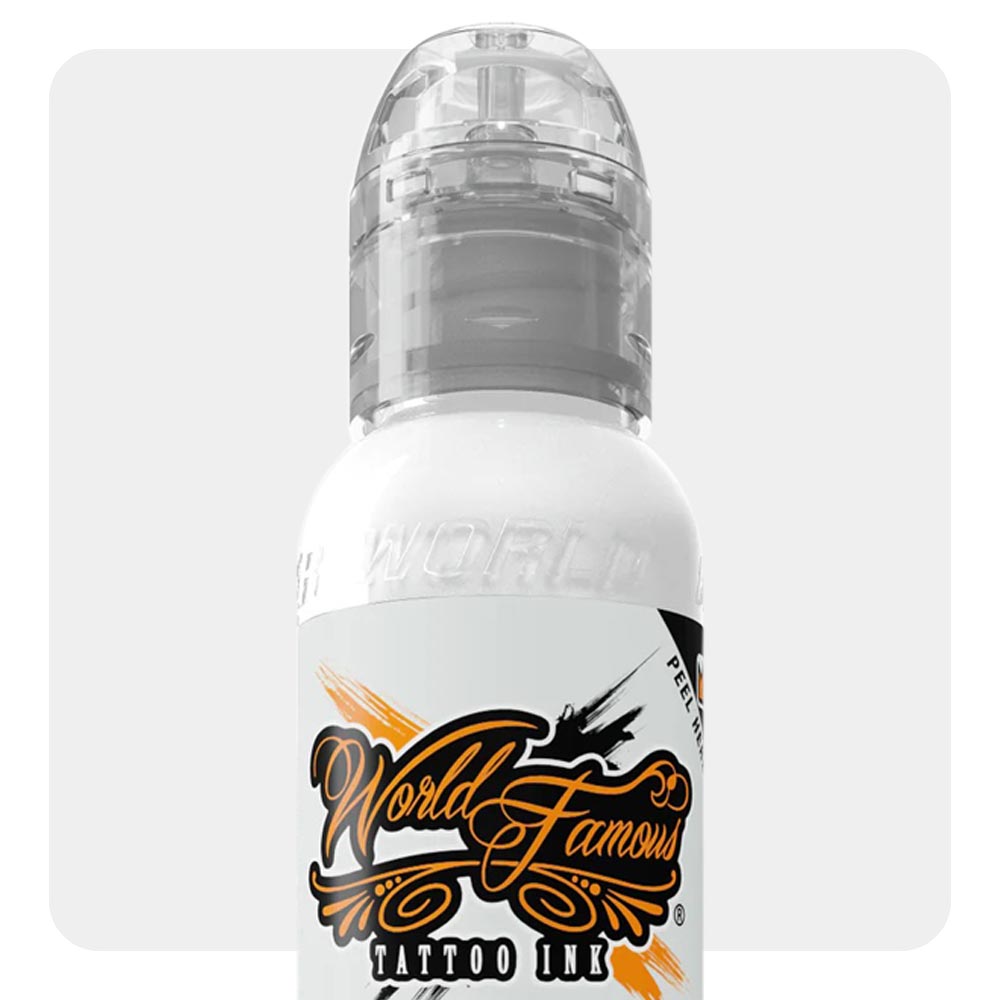 Pink Ribbon Portrait White — World Famous Tattoo Ink — Pick Size