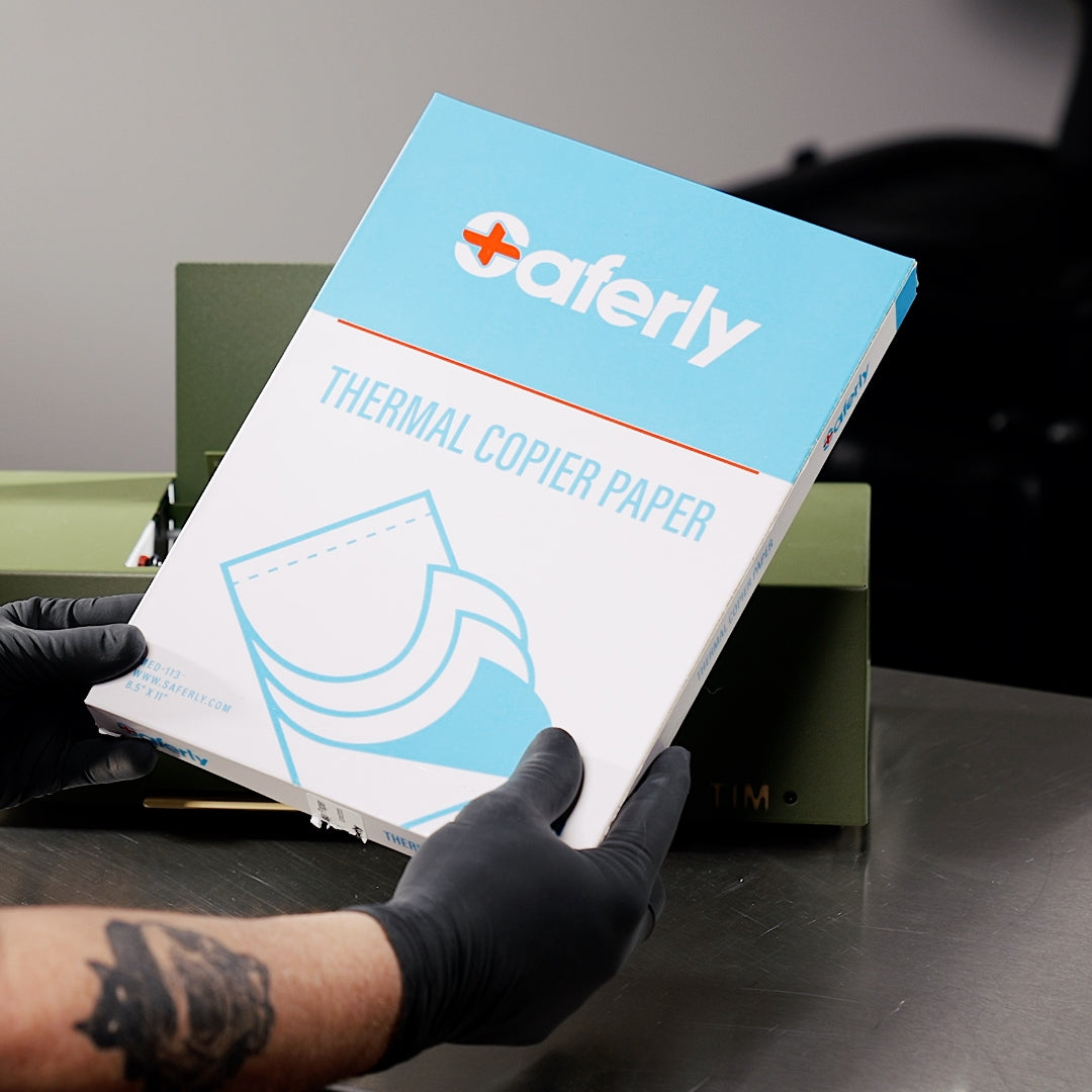 Free Gift - Saferly Tattoo Thermal Image Copier Stencil Paper — 8-1/2" x 11” — 100 Sheets