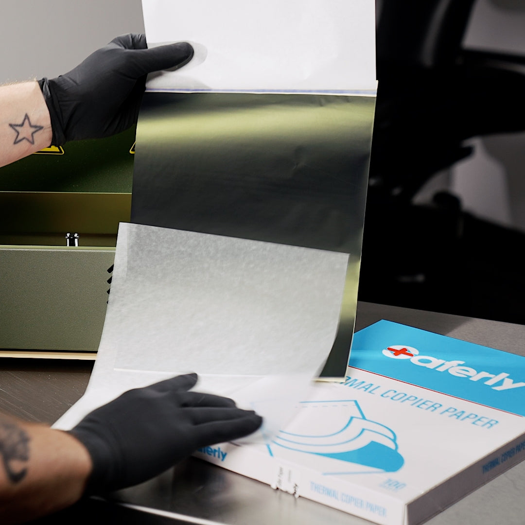 Free Gift - Saferly Tattoo Thermal Image Copier Stencil Paper — 8-1/2" x 11” — 100 Sheets
