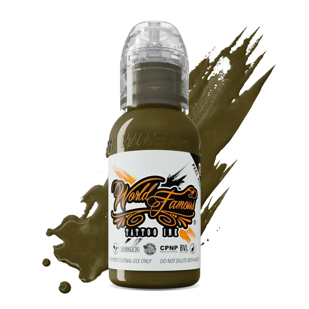 Army Green — World Famous Tattoo Ink — Pick Size
