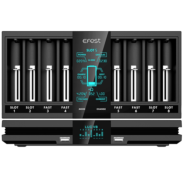 Efest LUC V8 8-Port Studio Battery Charger